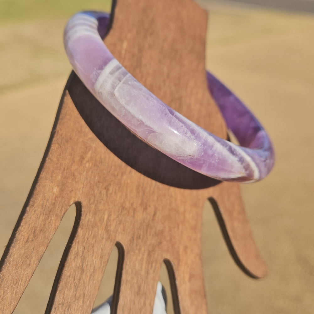 Amethyst Hard Bangle - Picture 3 of 4